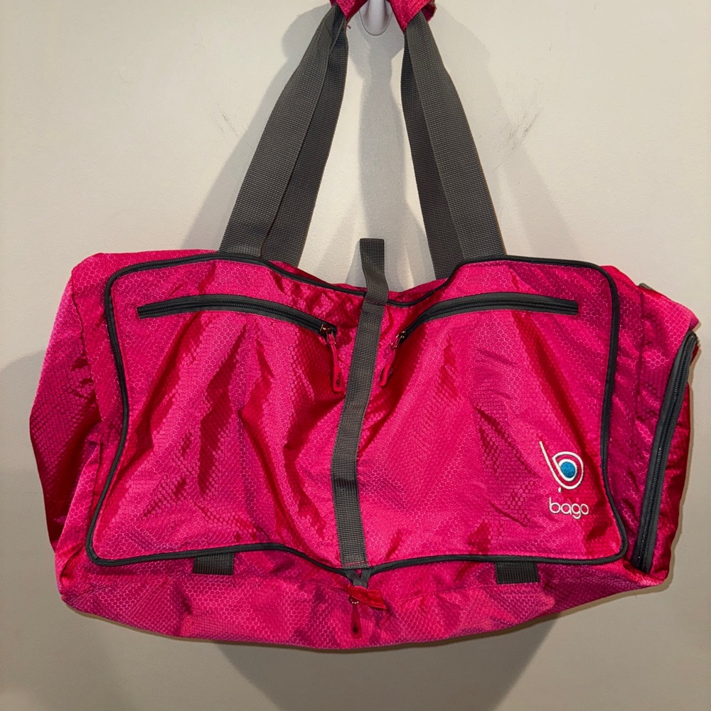 Bago Foldable Duffel Bag‎ for Traveling Pink 60L Packable Duffle Lightweight
